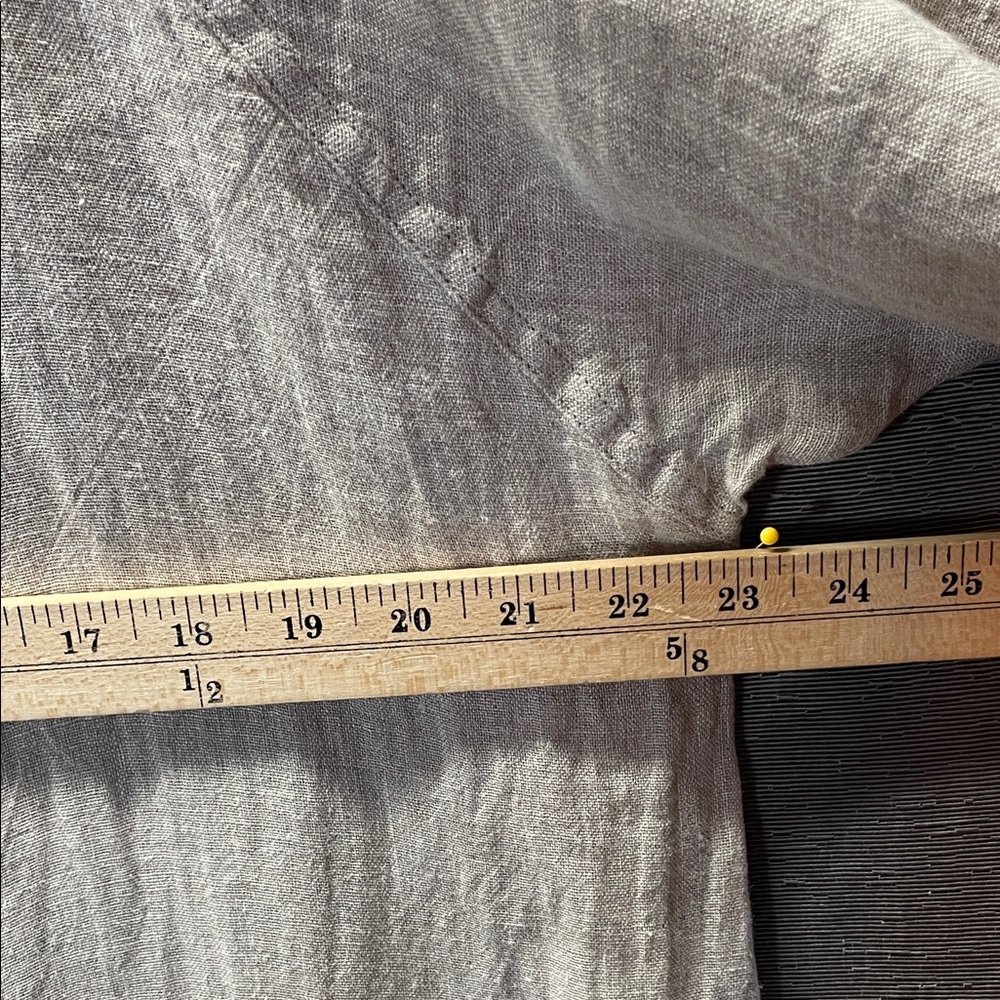 Match Point High-Low Ruffle Hem Dress oversized in Dark Gray 100 % linen - Picture 4 of 8